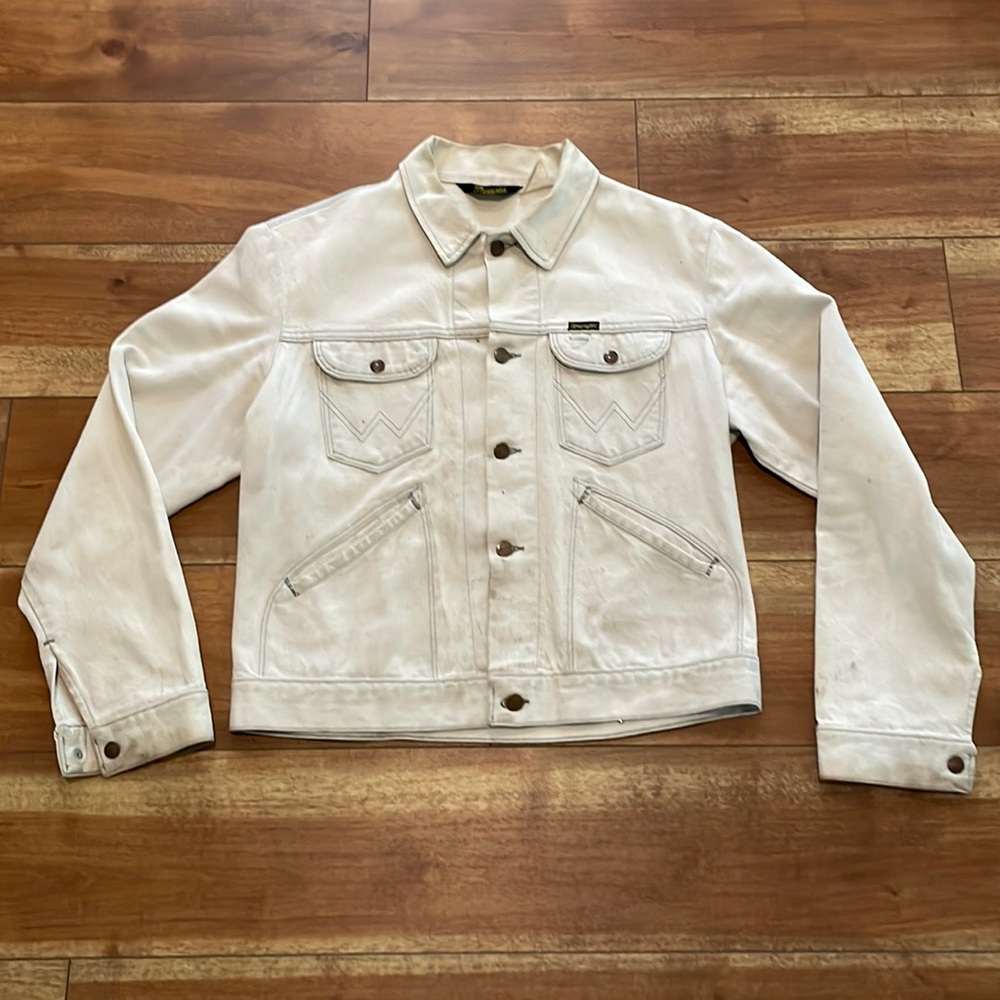 Vintage Wrangler Natural Denim Trucker Jacket - Made in USA!